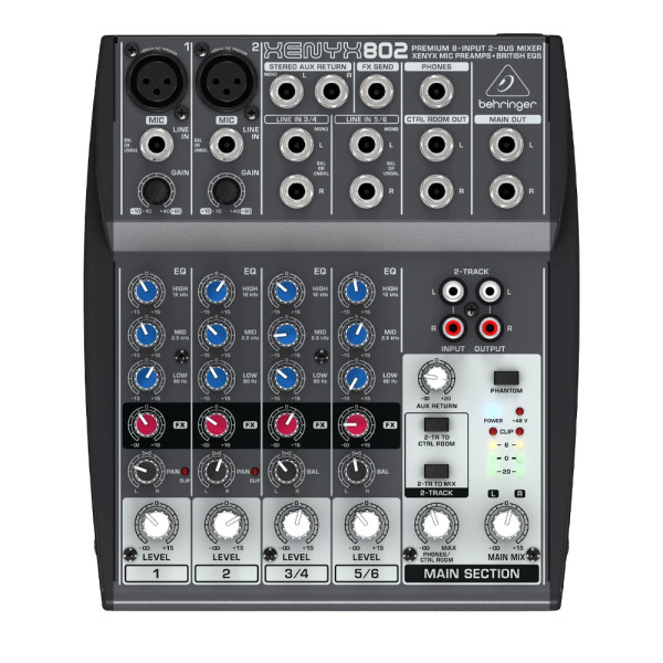 BEHRINGER XENYX 802 8-CHANNEL MIXER