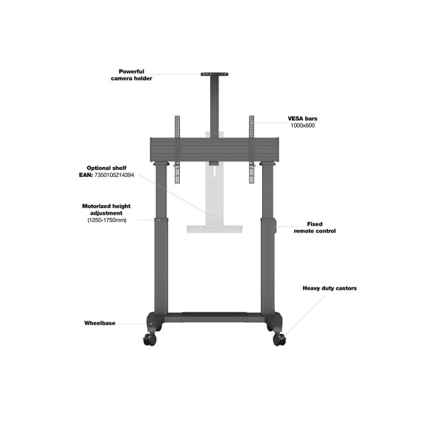 M MOTORIZED PUBLIC FLOORSTAND DUAL PILLAR 180 HD 65