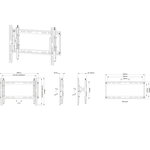 M UNIVERSALPUSH OUT TILT 600