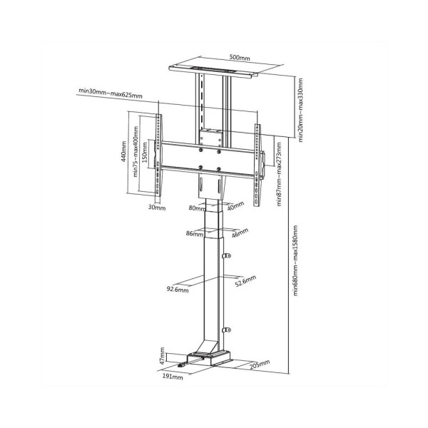 M MOTORIZED TV LIFT LARGE