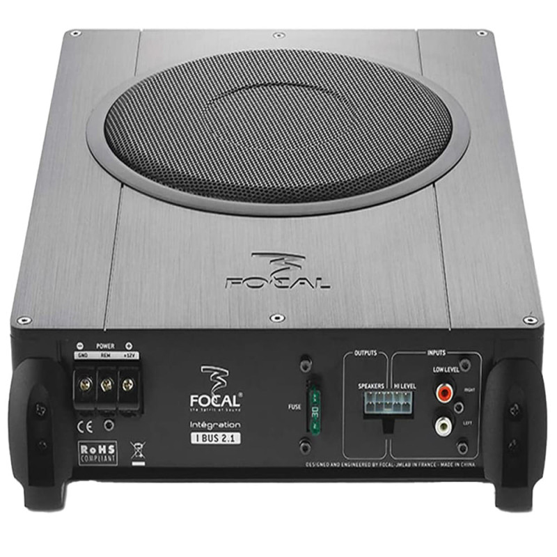 FOCAL CAR KIT INTEGRATION Universal IBUS 2.1 compact powered subwoofer plus stereo amp