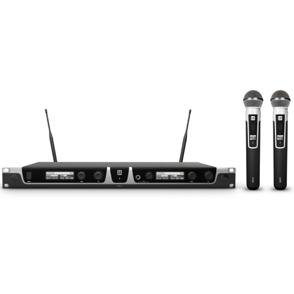 LD SYSTEMS U518 HHC 2 WIRELESS MICROPHONE SYSTEM  +2 MICROPHONE 