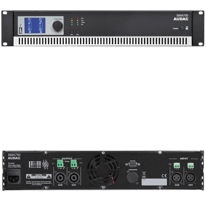 AUD-SMA750 WAVEDINAMICS DUAL CHANNEL POWER AMPLIFIER 2x750W with DSP programable control