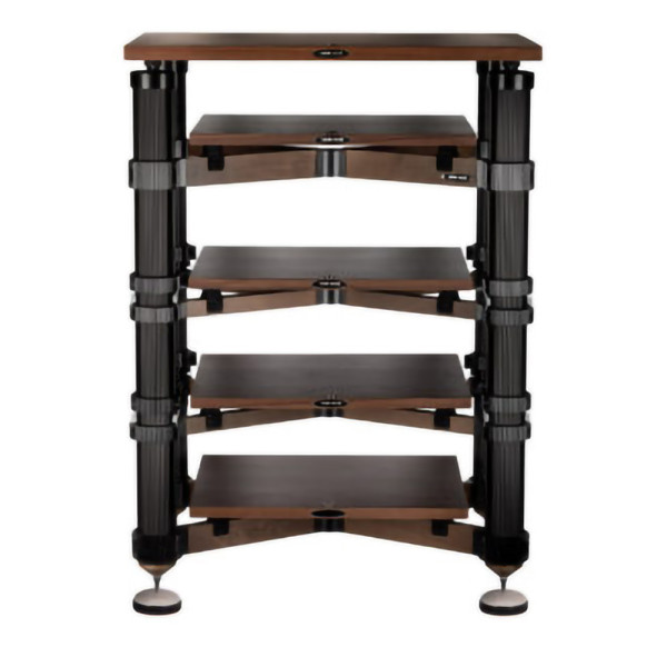 SOLID TECH RACK OF SILENCE 4 REFERENCE REGULAR WALNUT STAINED BLACK ANODIZED