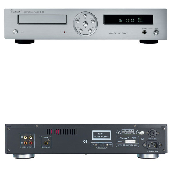 VINCENT CD-S2 CD PLAYER SILVER