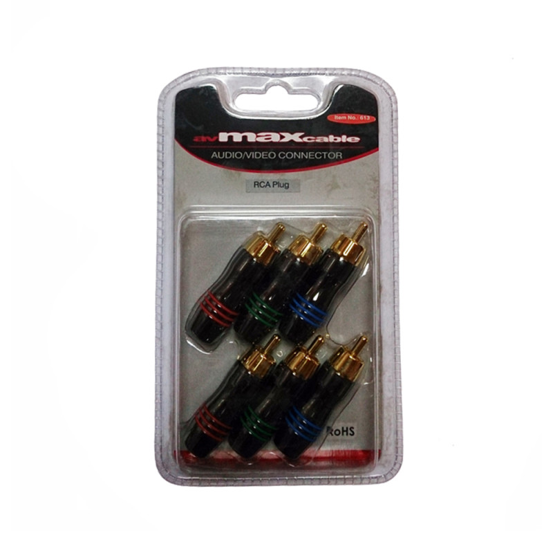 MAXCABLE RCA PLUGS / GOLD 6/1 BLS