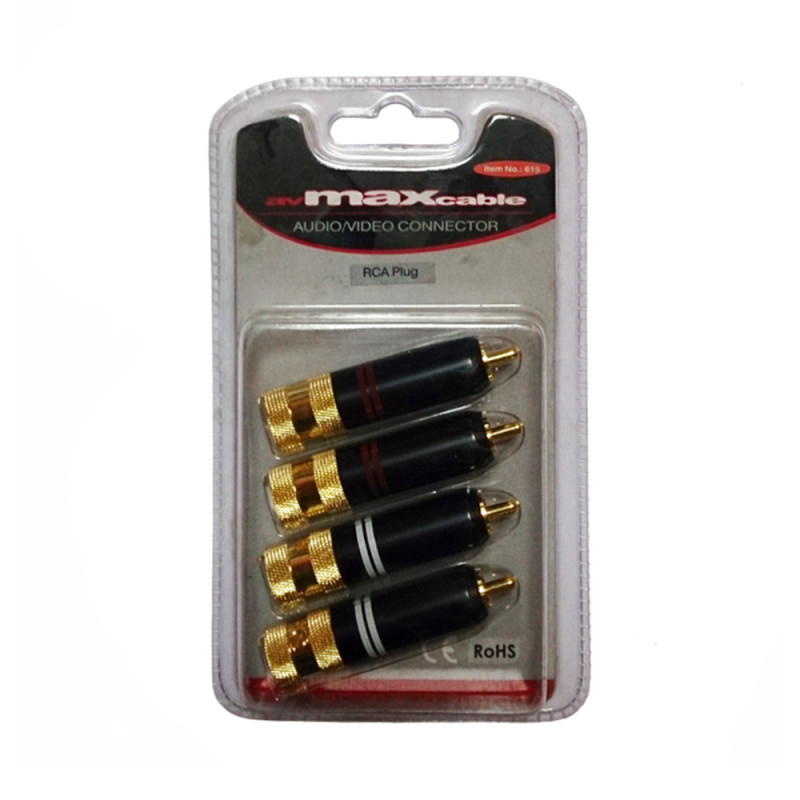 MAXCABLE RCA PLUGS / GOLD 4/1 BLS