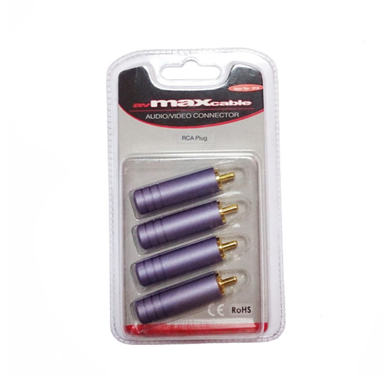 MAXCABLE RCA PLUGS LOGO / GOLD 4/1 BLS