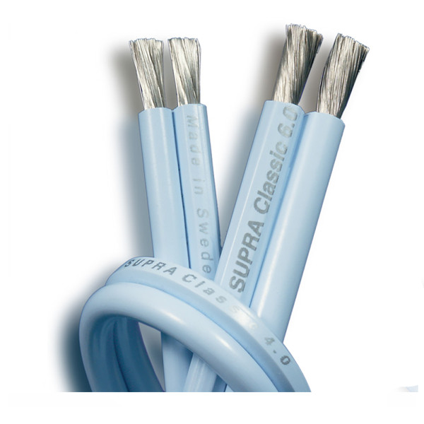 SUPRA CLASSIC 2x4.0 CABLE WHITE 10m blister pack