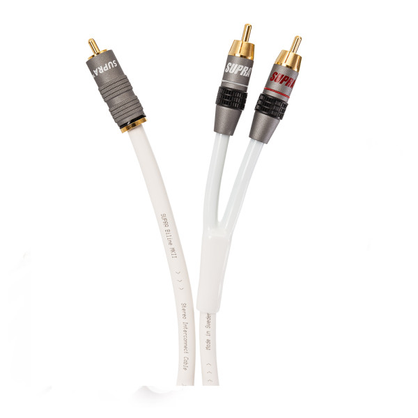 SUPRA Y-LINK 1RCA-2RCA SUBLINK CABLE WHITE 4m