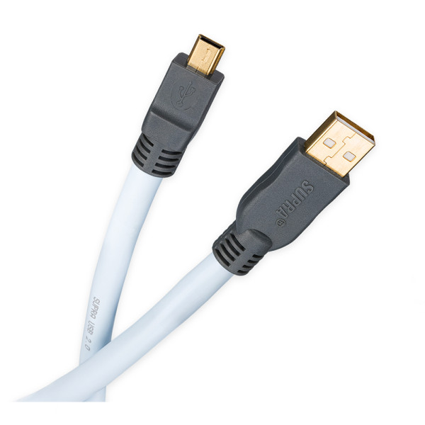 SUPRA USB 2.0 A-MINI B BLUE 1m